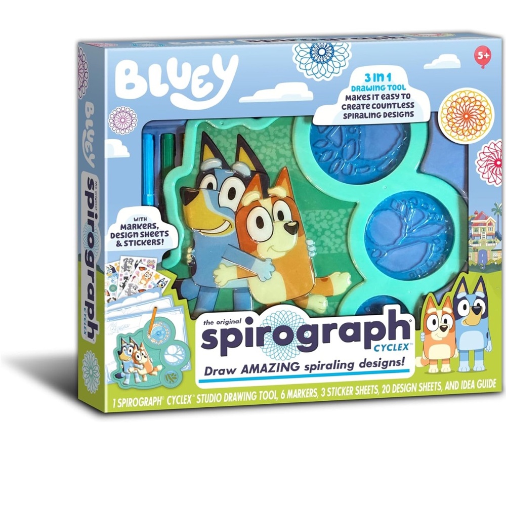 Spirograph Cyclex Drawing Tool Set - Bluey art toy